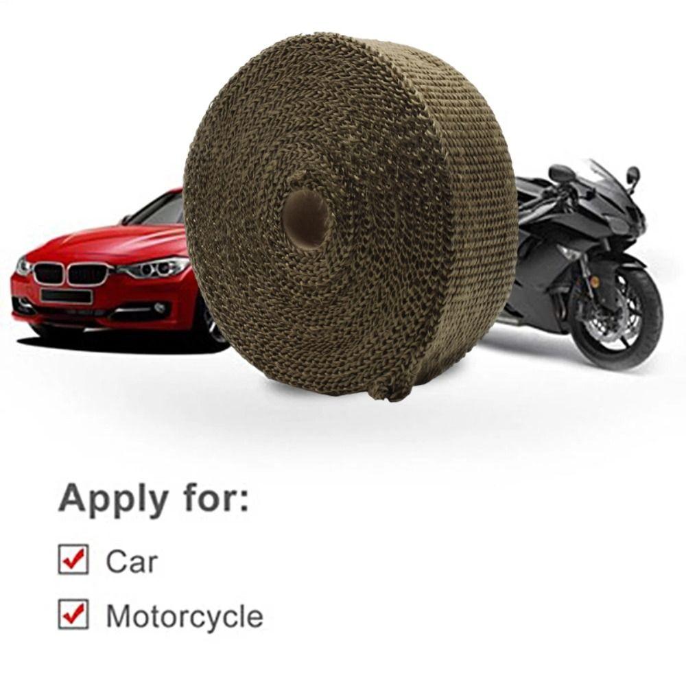 Аксессуары Стекловолокно Тепловой экран Ткань для выхлопной трубы Мотоциклетная теплозащитная лента Изоляционная лента