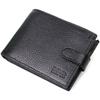 Горизонтальное портмоне для мужчин из натуральной зернистой кожи BOND-WALLET 22059 Черный