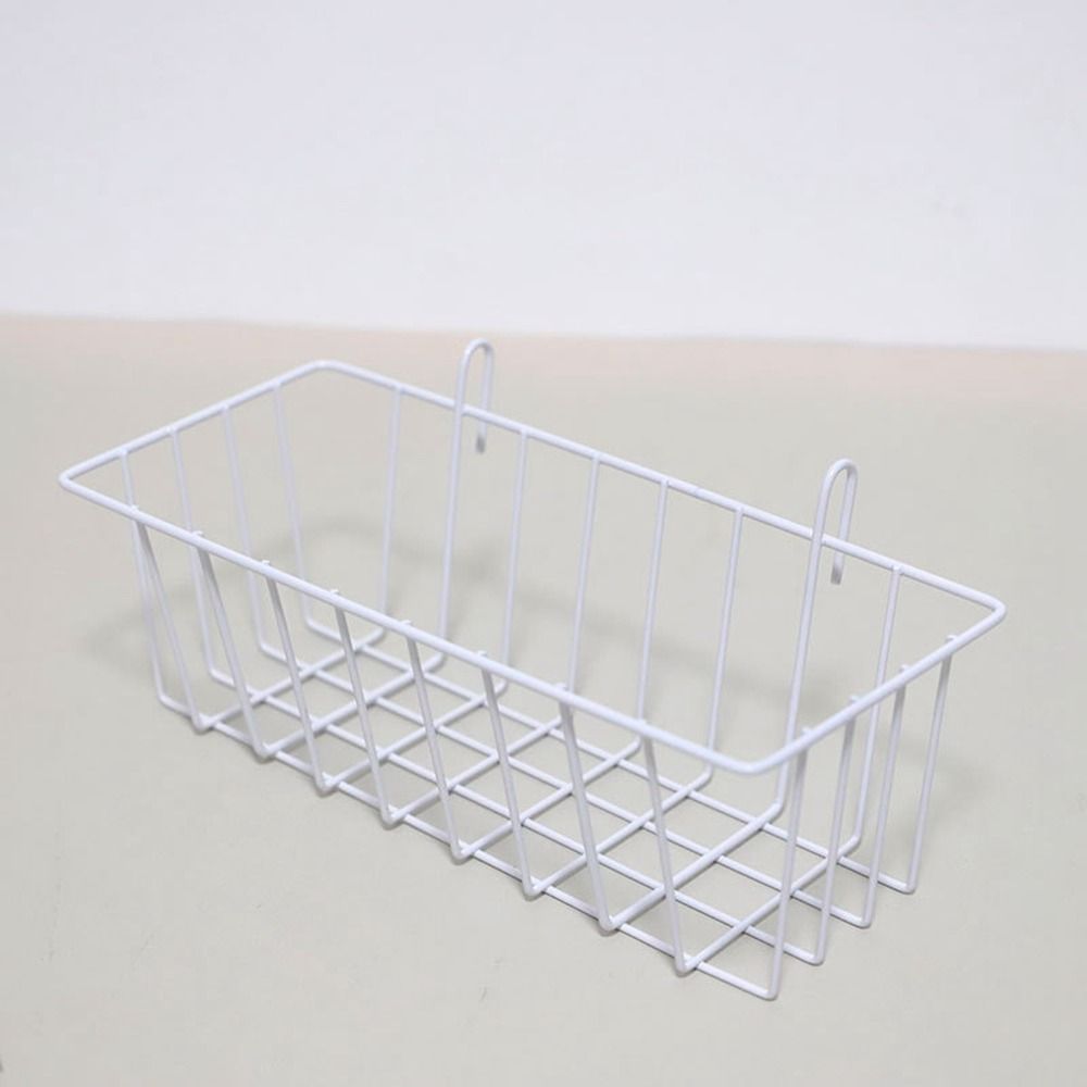 Black/White/Silver Metal Decorative Storage Basket Rectangle Mesh Display Rack  Kitchen