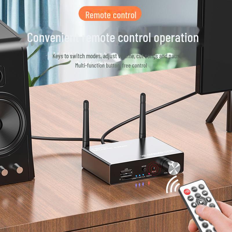 Bluetooth-аудиоадаптер с оптоволоконным и коаксиальным преобразователем для аналоговых и цифровых усилителей