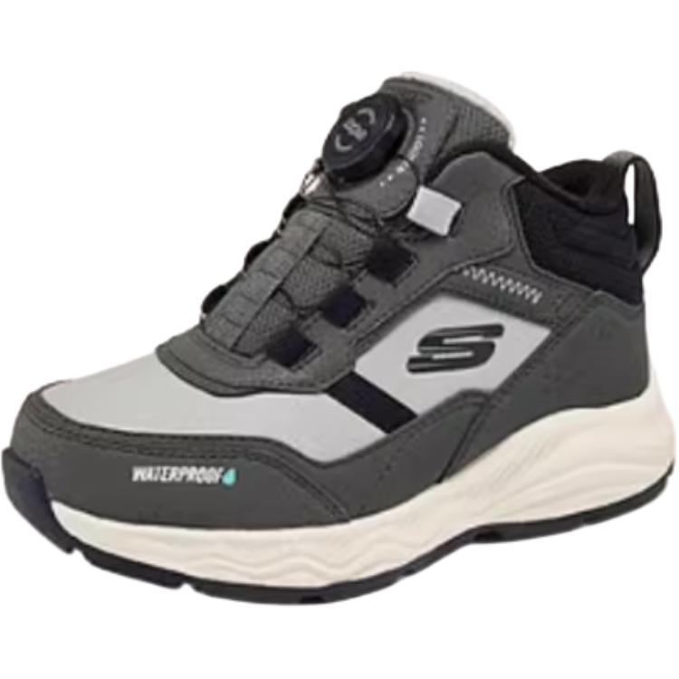 Skechers Детские приключенческие ботинки Blitz Arctic-Brisk Удобные Нескользящие Водонепроницаемые Высокие Обувь для улицы Детская Обувь Серый Зеленый 405300L-OLV