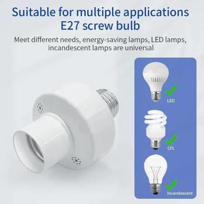 Беспроводной радиочастотный пульт дистанционного управления 433 МГц, умный выключатель-таймер, патрон для лампы E27, цоколь для светодиодной лампы, AC85V~220V, выключатель света, комнатные выключатели-таймеры