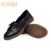 Women Shoes Low-heel Spring Round Head Non-slip Casual  Loafers Female Large Size  Lace-up Shoes Ladies