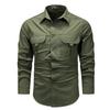 Spring Autumn Tactical Shirts Men Cargo Long Sleeve Shirt Outdoor Casual Quick Dry Hiking Fishing Work Long Sleeve Shirt
