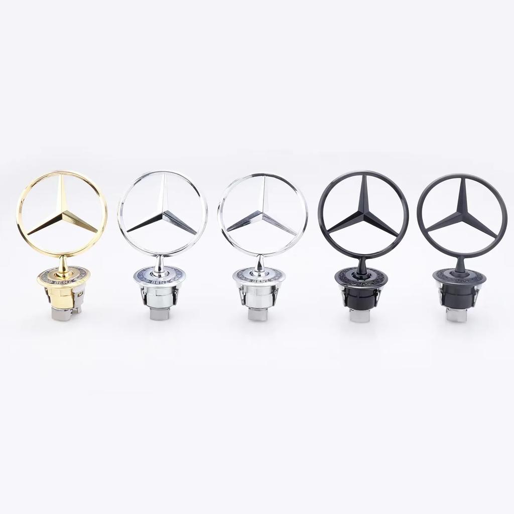 DRZ3 For Mercedes Benz Star Bonnet - Badge for Car Hood Front Chrome Logo Hood Marking for Benz C E S Class W204 W205 W212 W213 W211