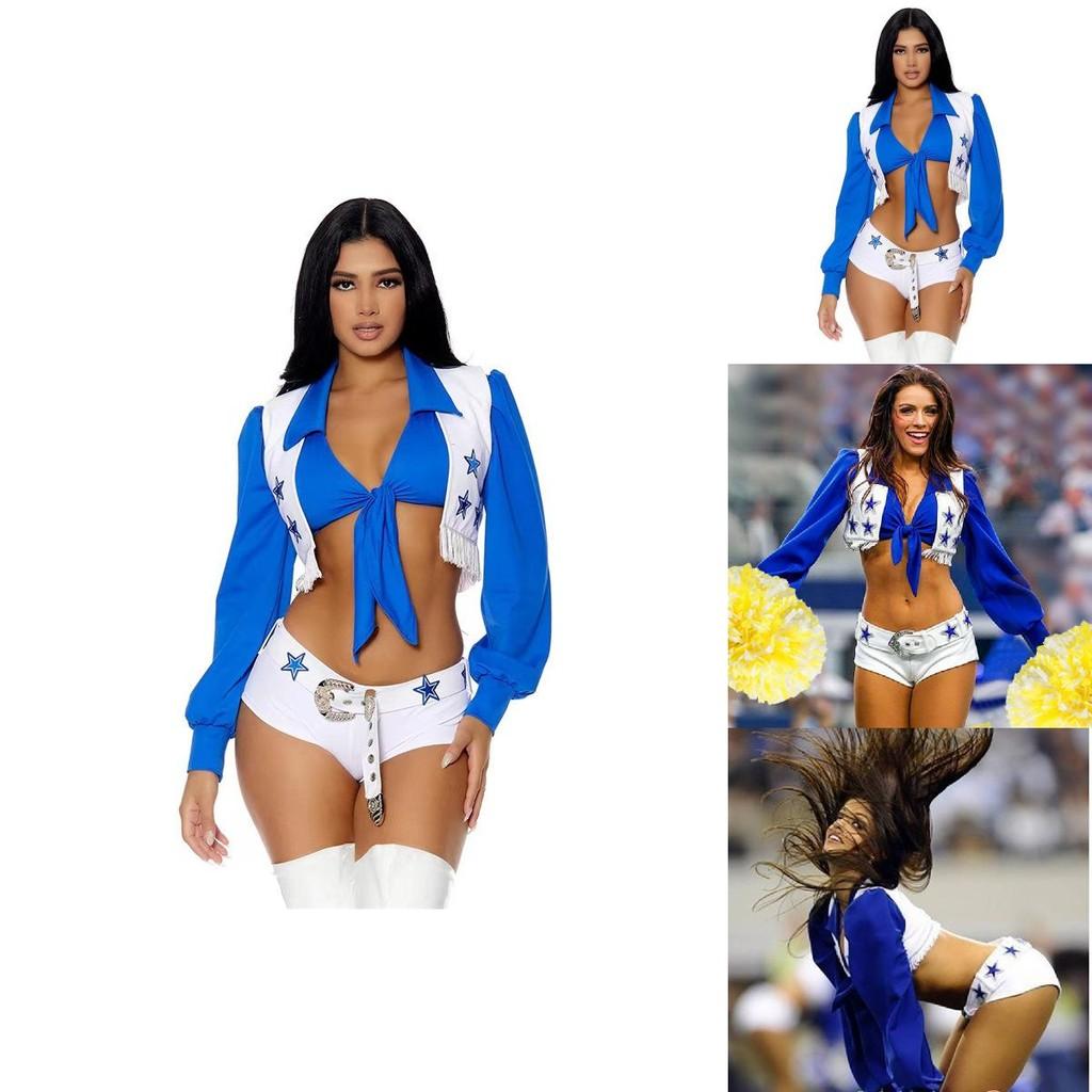 Eye-catching Starry Cheerleader Costume For Women Ideal For Halloween And Events