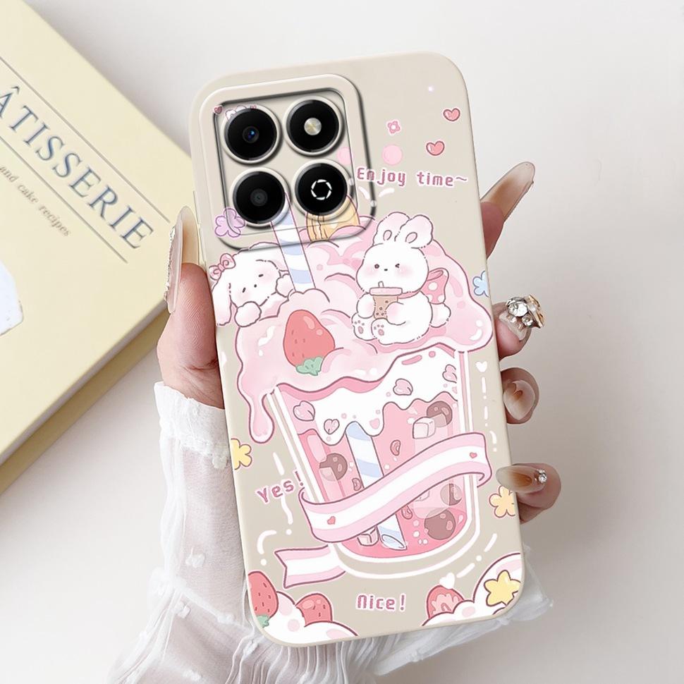Colorful Flower Case For Honor X6b Coque Silicone Soft Cover For Huawei Honor X 6b 6a X6A Phone Cases Covers Bumper