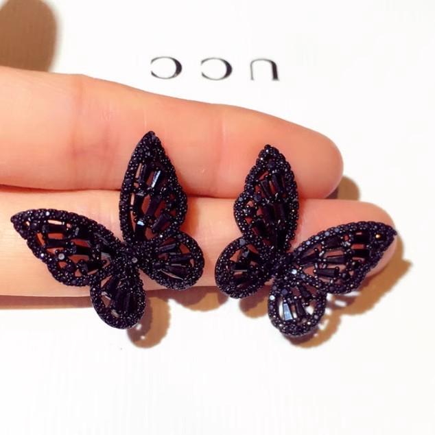 Серьги Niche Black Butterfly Серьги Temperament