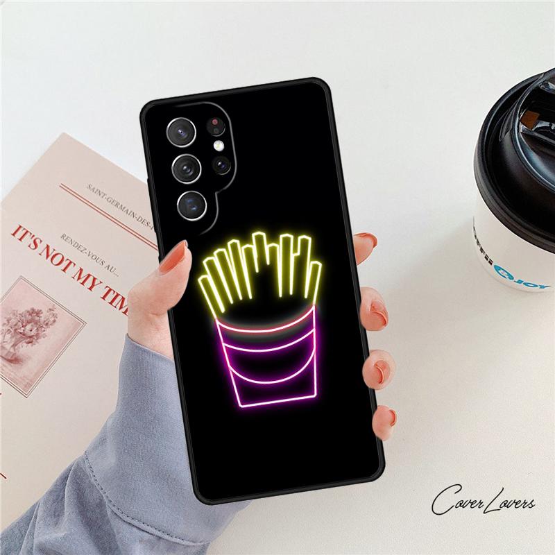 Неоновый чехол для телефона Для Samsung Galaxy S24 S25 S23 S22 Ultra Note 10 20 Plus S20 S21 FE Чехол