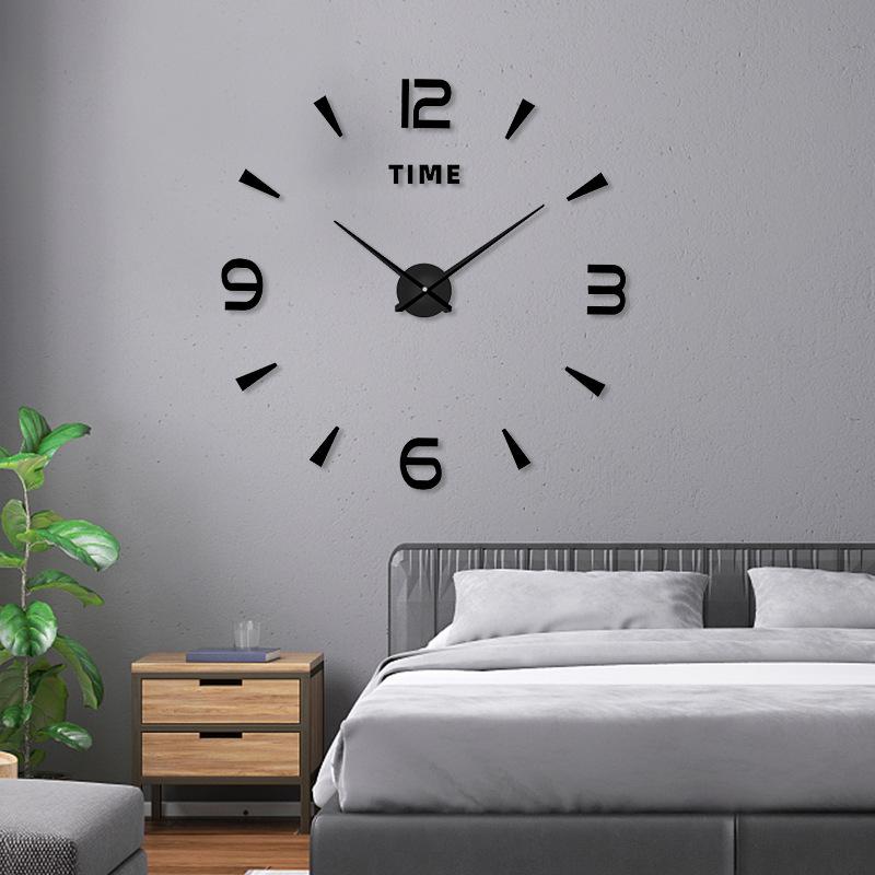 Цифровые часы Настенные часы Простые 3D Трехмерные Украшения для дома Настенные часы Персонализированные Настенные часы без перфорации