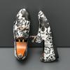 Новая мужская обувь кэжуал из кожи с цветочным принтом, мужские слипоны, лоферы, обувь для свадьбы и выпускного вечера, zapatos hombre