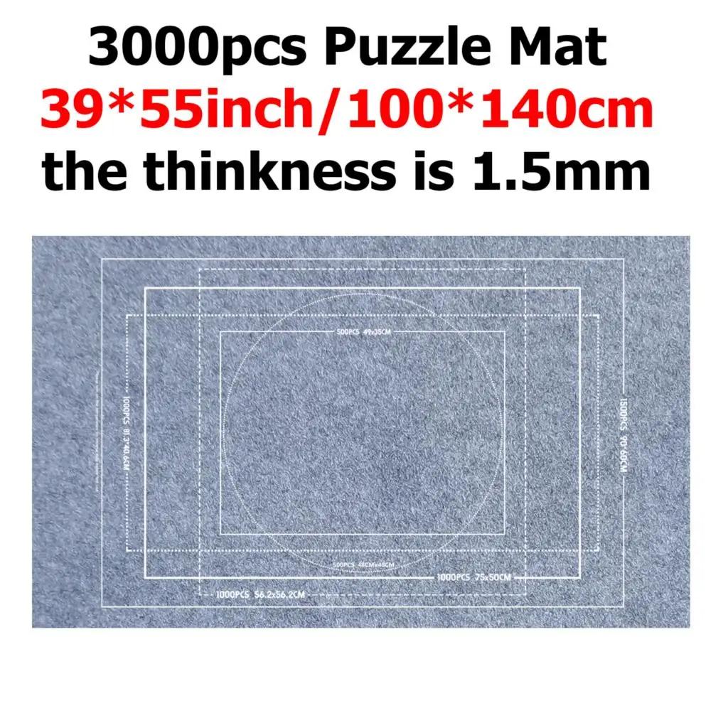 Puzzle Storage Mat Anti Slip Felt Fabric Portable Storage Blanket Tool 1500-3000 Children Adults Puzzle Fragments Applicable TMZ