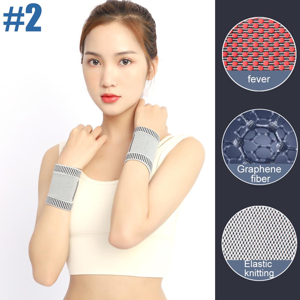 1 пара графеновых компрессионных ремней на запястье и повязка на запястье, спортивная поддержка запястья