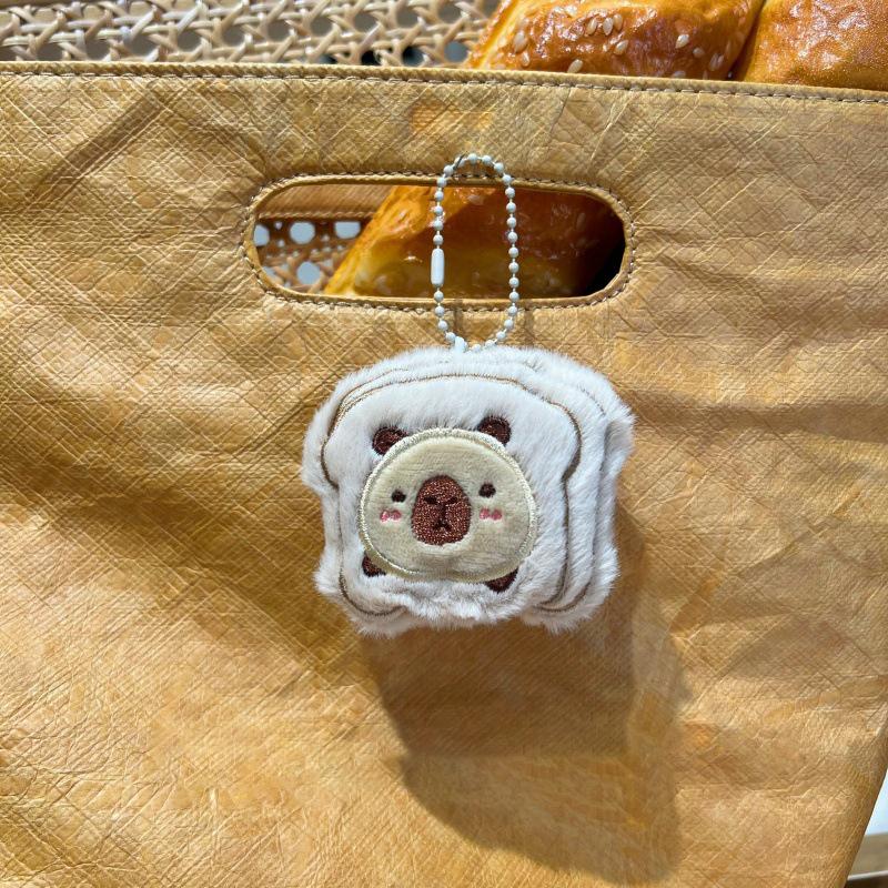 Бургер Капибара плюшевая подвеска сэндвич Капибара мягкая кукла брелок автомобильный брелок рюкзак сумка Декор детский подарок