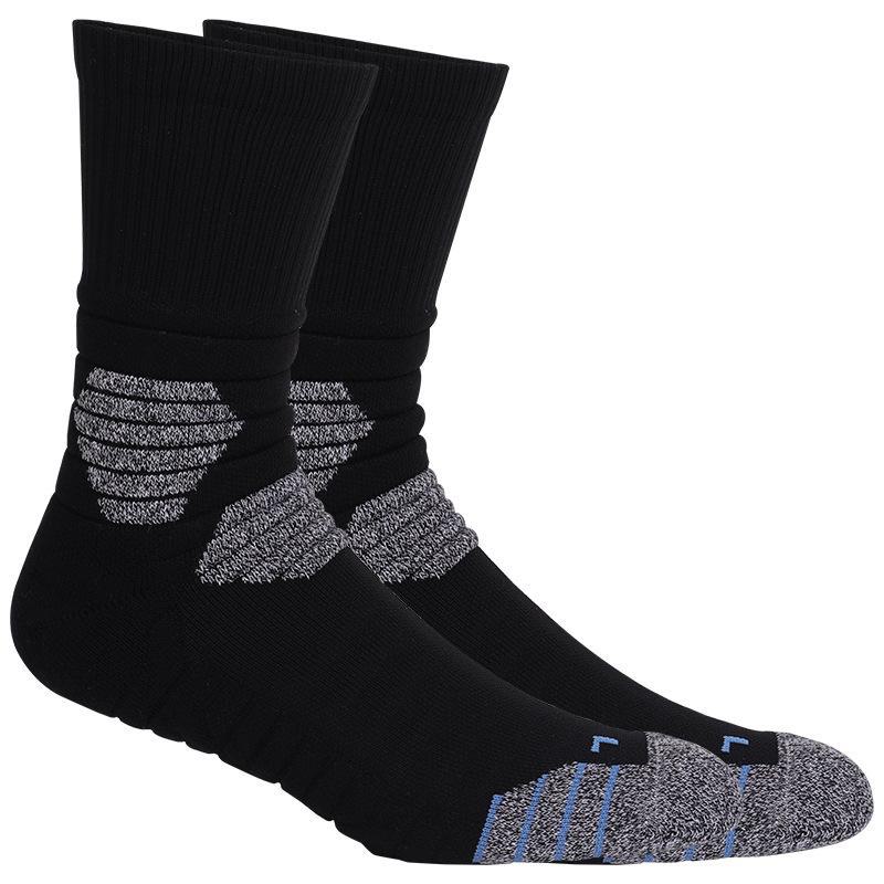 Мужские баскетбольные носки Mingjun Elite Non-Slip — толстые, средней высоты, мягкие спортивные носки для повышения производительности
