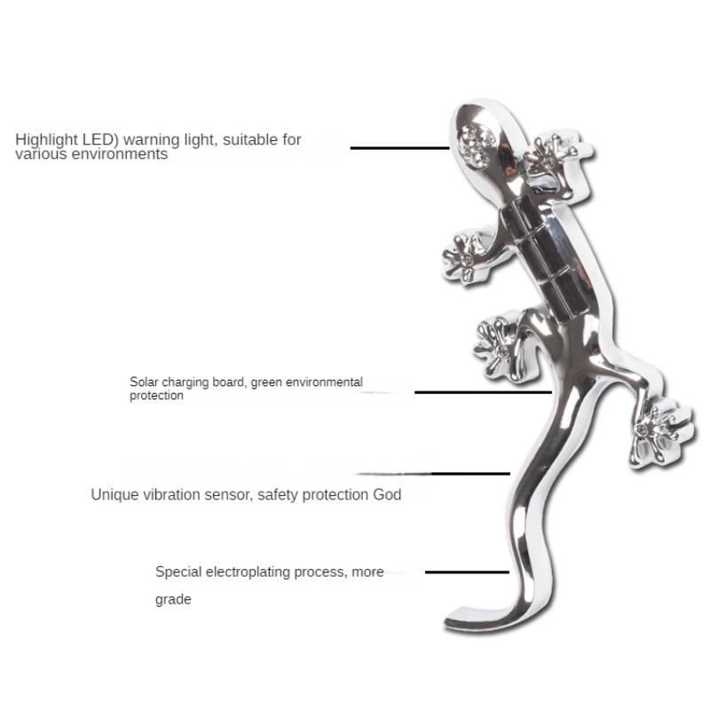 Вертикальная наклейка на кузов автомобиля в виде геккона, светящаяся в темноте, логотип на хвосте, индивидуальная наклейка на кузов, декоративная металлическая