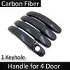 Black Carbon Fiber Door Handle Cover for Ford KUGA MK2 2013~ 2015 2016 2017 2018 Car Accessories Stickers Trim Set Chrome
