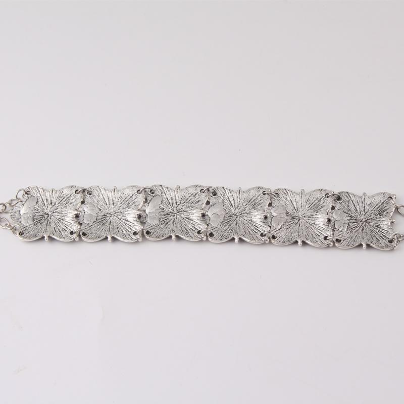 Модный Цыганский Браслет Хиппи Бохо Поп Античная Серебряная Монета Коренастый Племенной Браслет