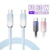 Кабель USB Type C — Type C PD 60 Вт, быстрая зарядка, дата-кабель для iPhone 16/15, Huawei, Samsung, Xiaomi, USB-C кабель для зарядки 1 м/2 м