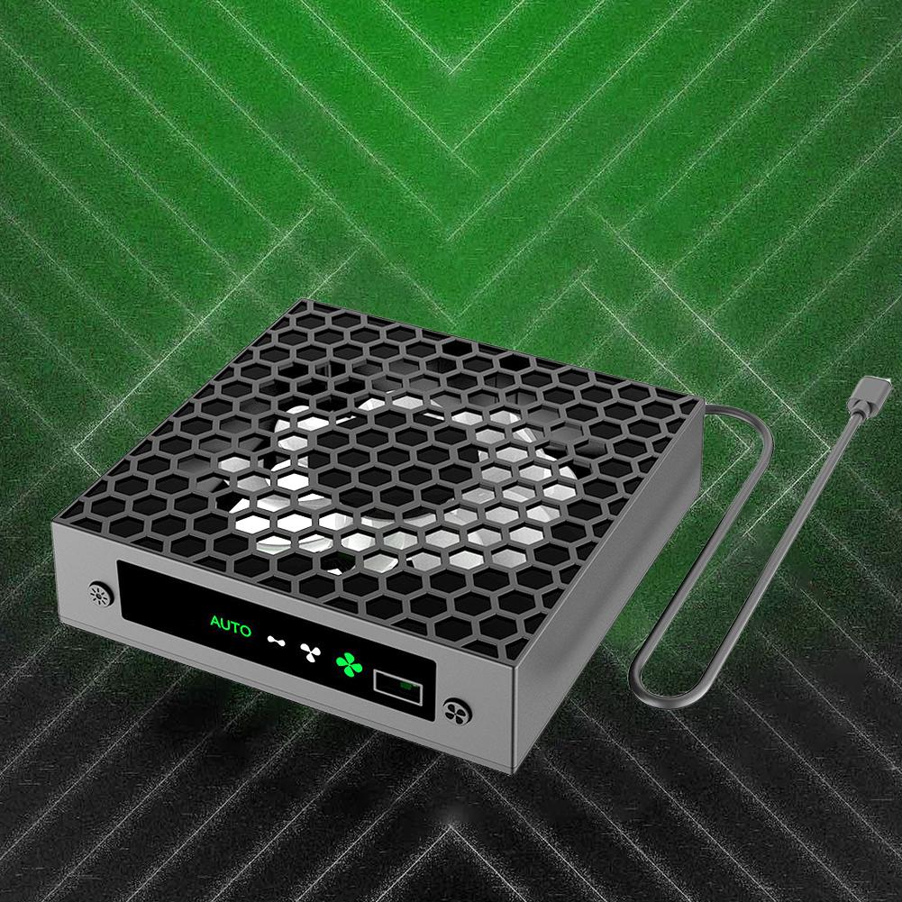 Вентилятор охлаждения RGB для Xbox Series X с держателем для гарнитуры, верхняя система охлаждения, 3 скорости регулируемого верхнего вентилятора, интеллектуальный контроль температуры