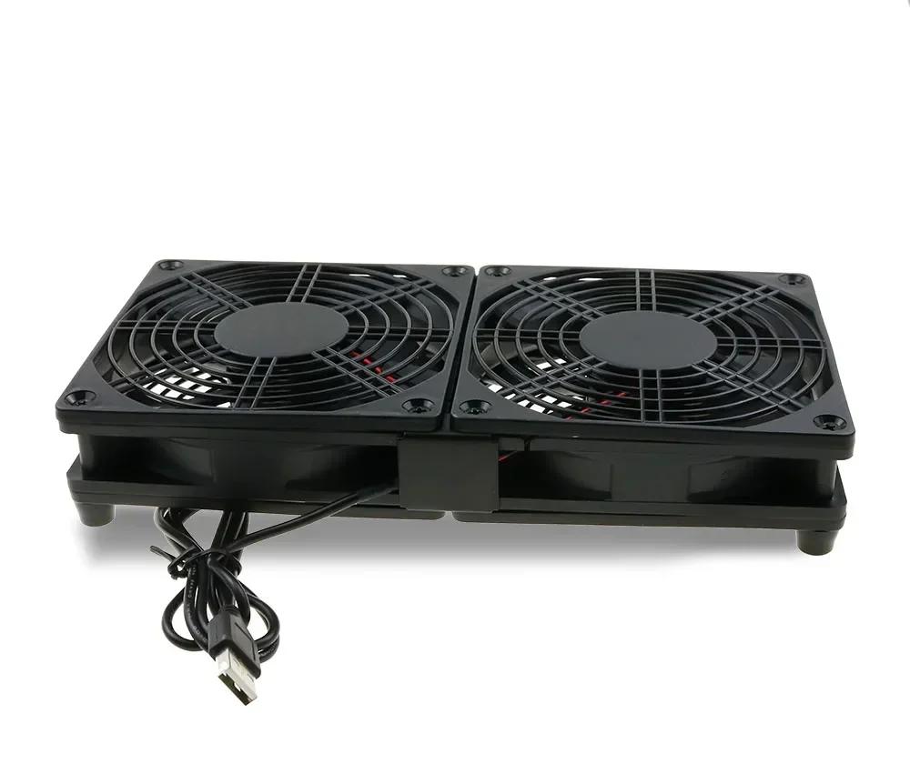 5V USB Router Cooling Fan DIY PC Cooler TV Box Wireless Silent Quiet DC USB Power 120mm 240mm Fan 12CM W/Screws Protective Net