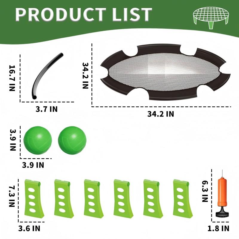 Новое фитнес-оборудование Сетка Набор для игры в пляжный мяч ПВХ Зеленый Волейбольный набор 2 мяча Пляжный волейбол Спорт на открытом воздухе для детей
