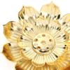 Gold Incense Burner Stick Holder Buddhism Lotus Line Incense Plate Base Temples
