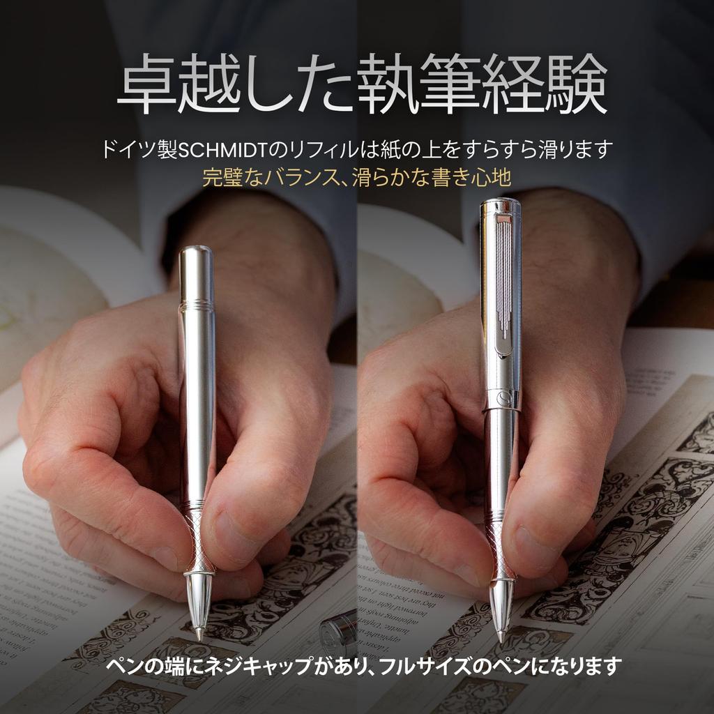 Шариковая ручка Scriveiner Silver Chrome EDC Luxury Pen Великолепная тяжелая карманная ручка с хромированной отделкой Удобная ручка для письма Лучшая ручка в подарок для мужчин и женщин