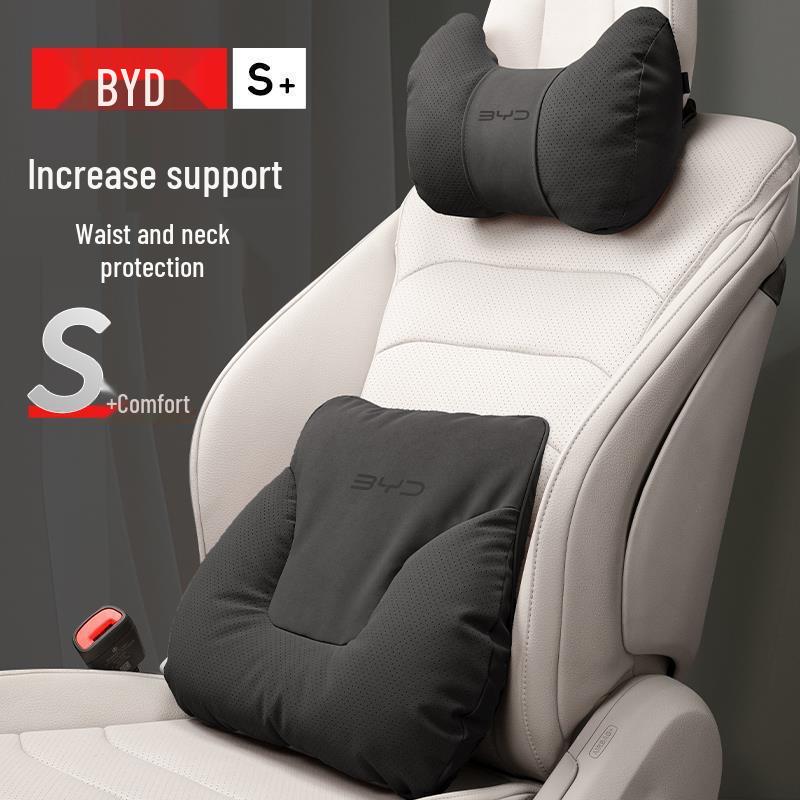 Universal Headrest & Lumbar Support for BYD: Seagull, Destroyer 05Plus, Han, Qin, Tang, Song Pro, Seal, Dolphin