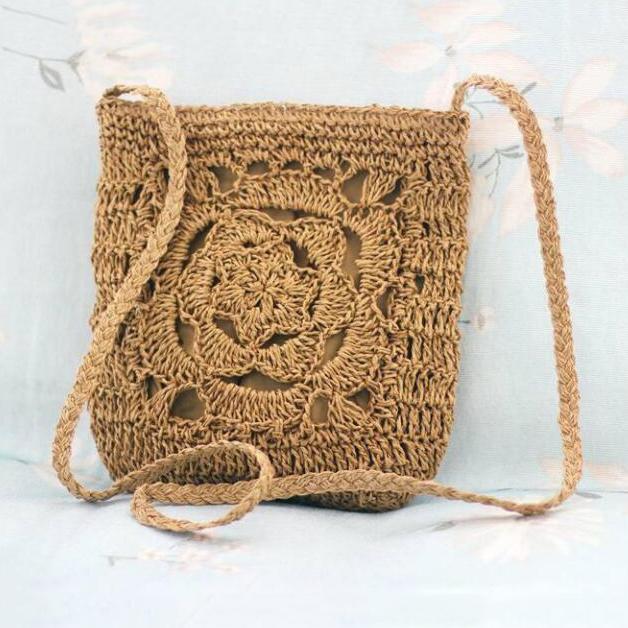 Yogodlns Новая соломенная сумка, богемная пляжная сумка, женская вязаная крючком сверхлегкая сумка через плечо для женщин