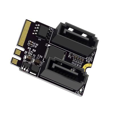 Cablecc NGFF Key A+E PCI Express на SATA 3.0 6 Гбит/с Двухпортовый Адаптер Конвертер Карта Расширения Жесткого Диска JMB582 2230