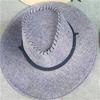 Linen Western Cowboy Hat Wide Brim Beach Sunscreen Cap Elegant Summer Sun Hat  Jazz Cowgirl