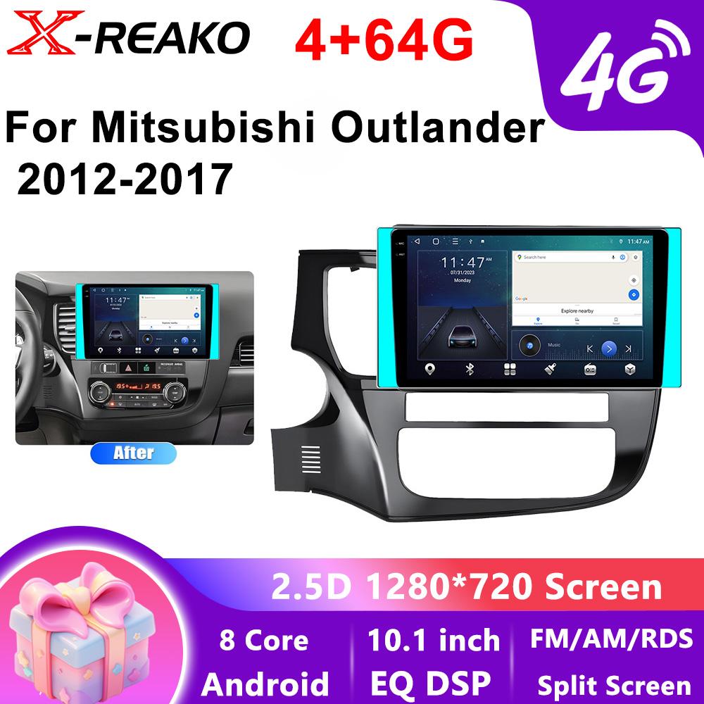 4G+WIFI автомобильное радио для Mitsubishi Outlander 3 2012-2017 2018 стерео мультимедийный проигрыватель Android 12 GPS навигация головное устройство Carplay