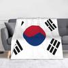 Плед с флагом Кореи Тхэгыкки Коралловый флис Плюшевый Весна/Осень Многофункциональный Ультрамягкий Плед для Кровати Спальни Покрывало