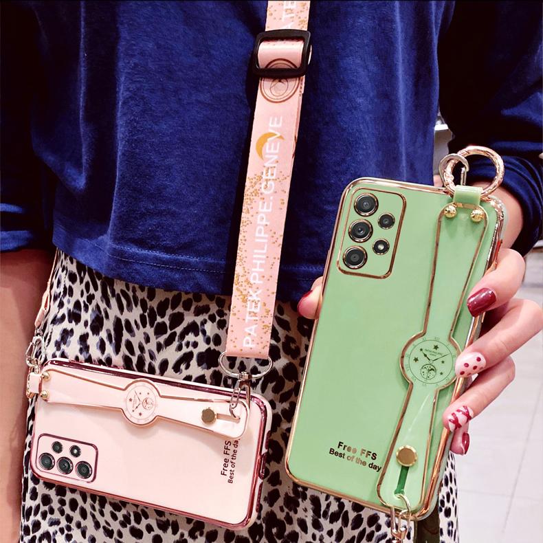 Роскошный чехол-держатель с покрытием для телефона Samsung A04 M13 A72 A52 A32 4g 5g A12 A13 A42 A51 A71 A31 M31 M51 A21s A03s, силиконовый защитный чехол