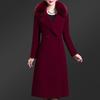 Autumn and Winter Woolen Coat Women's Mid-length Fur Collar Single-sided Cashmere Coat