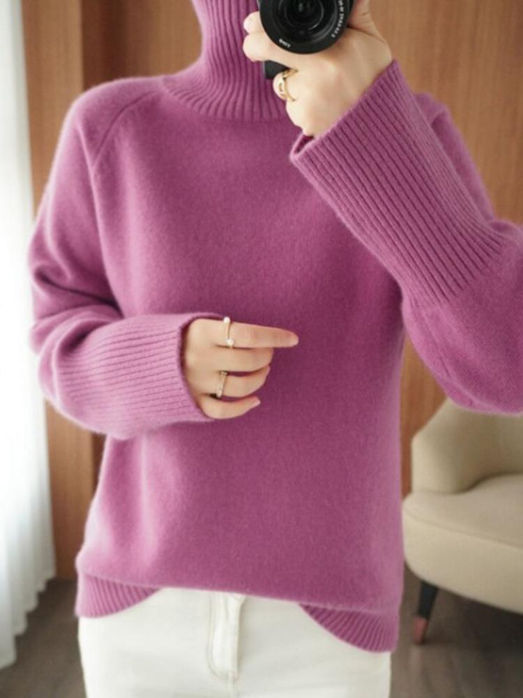 Womens Turtleneck Oversized Sweater Batwing Chunky Pullover Sweater Casual Fall Loose Knit Jumper Top