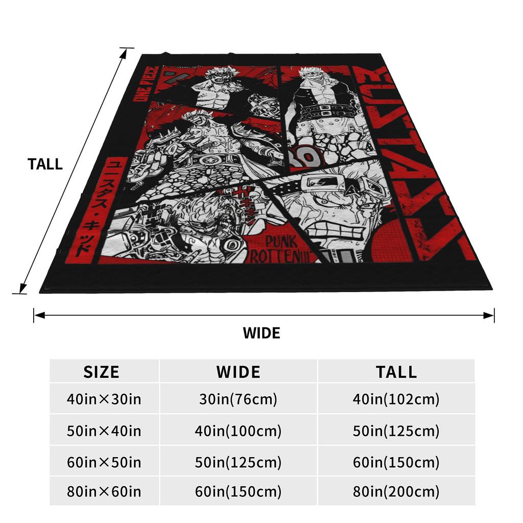 Eustass Kid One Piece Coral Fleece Plush Throw Одеяла Одеяла для дома Спальня Легкое Тонкое Спальня Одеяло