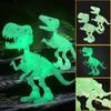 Glow-in-the-dark Skeleton Dinosaur Toy 3D Printed Movable Jaw Tyrannosaurus Fidget Toy Articulated Dino Model Figurine Desktop Decoration