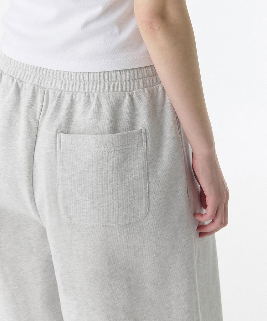 MUSINSA STANDARD WOMAN Женские Бермуды с Одним Складом [Меланж Светло-Серый]