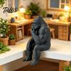 Художественные настольные декоративные элементы 3D-печатная фигурка думающей гориллы, мини-статуэтка Мыслителя, украшение для офисной книжной полки, современный минимализм, сидящая