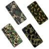 Камуфляжный армейский черный силиконовый чехол для телефона Samsung Galaxy S23 S21 S20 FE S24 S22 Ultra S10E S10 S9 S8 Plus