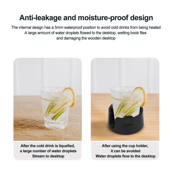 Брызгозащищенный подстаканник Регулируемый Нескользящий дизайн Съемный Простая установка Универсальный для кофейной кружки