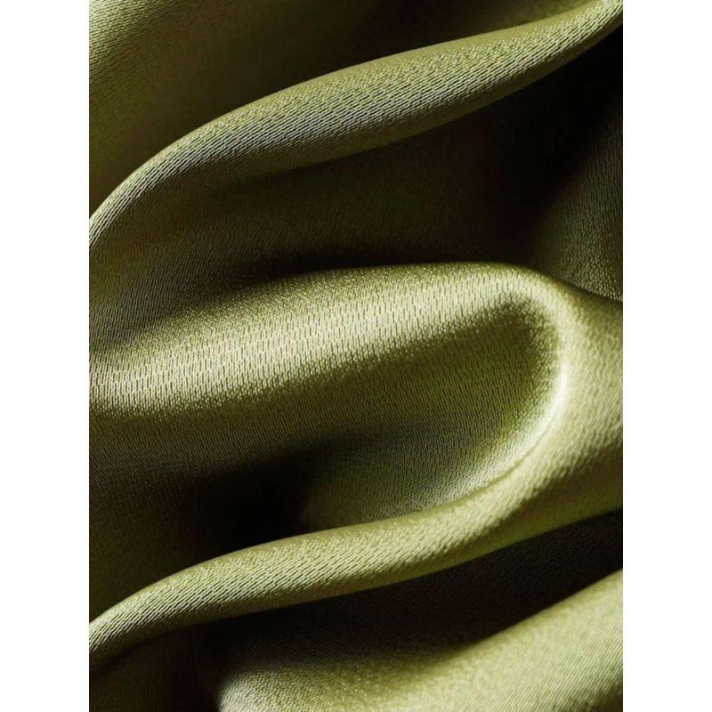 High Waisted Silk Drape Straight Leg Pants High Waist Silk Drooping Straight Pants