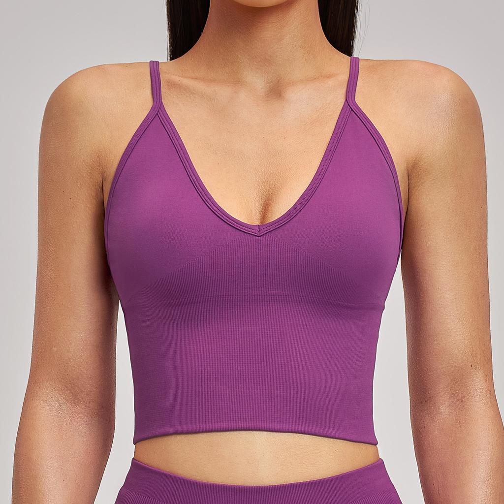 Summer New Shockproof Seamless Yoga Bra Women Cross Beautiful Back Quick Drying Sports Tops Running Fitness Clothes