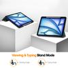 For iPad Air 13 (2025)/(2024) Leather Case Tri-Fold Stand Tablet Cover with Pen Slot