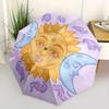 1pc Sun Moon Mandala Automatic Opening/closing Umbrella with Auto Open/Close, Windproof, Foldable Sunshade yy250811131