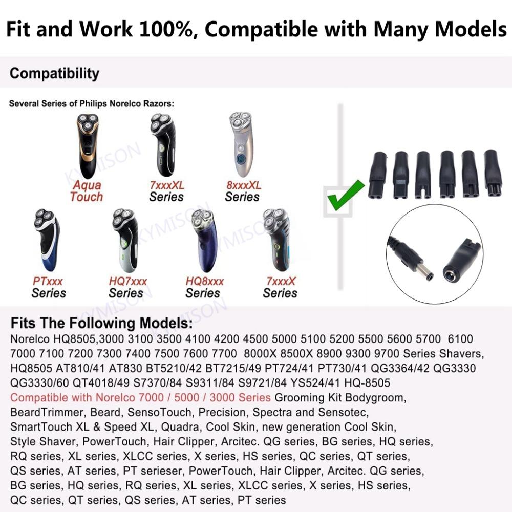 Heads Adapter Hair Clippers Cable DC Connector Razor Charger Converter Shaver Power Adapter