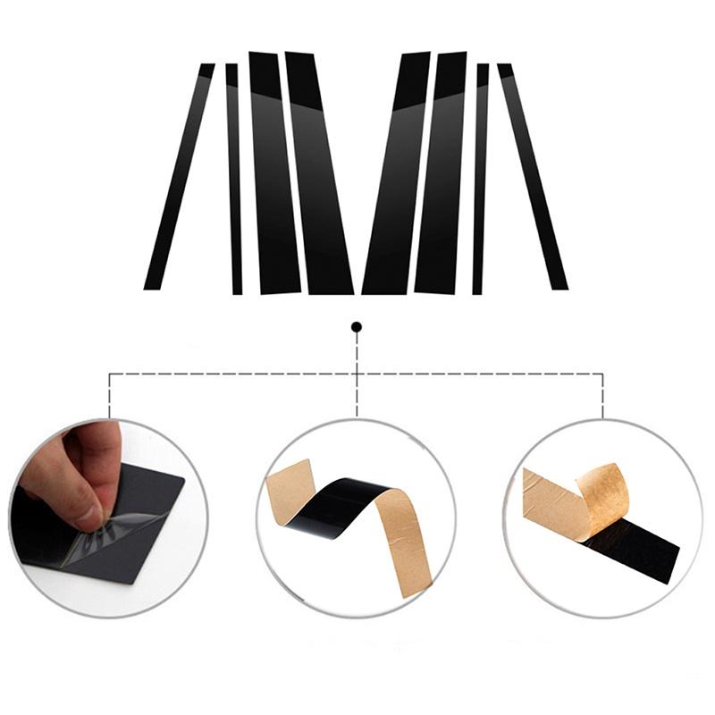 8pcs Glossy Piano Black Car Window Pillar Posts Door Trims Cover Fit For Toyota Land Cruiser Prado J150 2010-2023