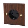 Настенная розетка черный орех стандартный ретро электрический настенный выключатель света розетка плата 16А